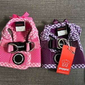 Set of 2 Puppia XS Step-In Ruffle Harnesses